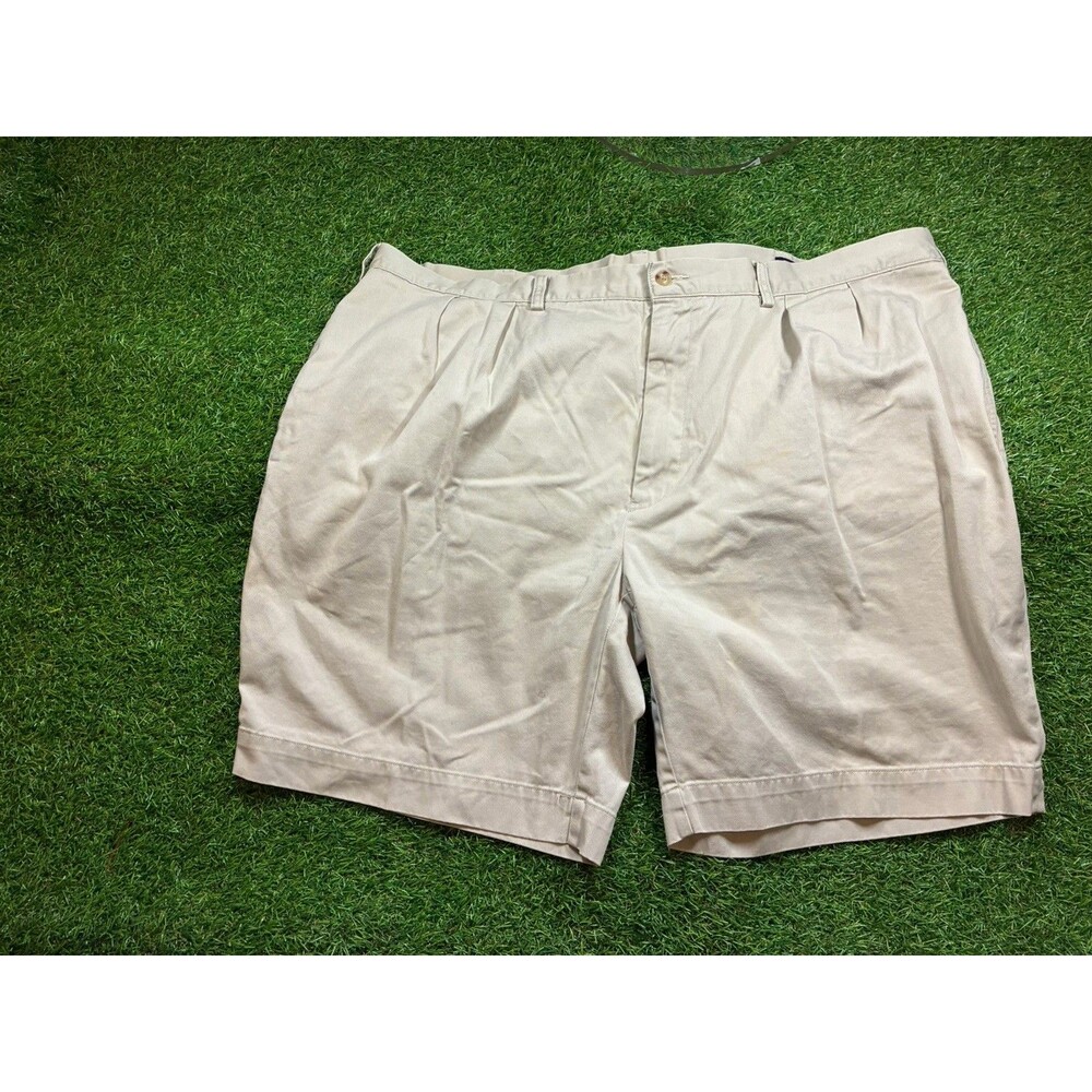 Polo Ralph Lauren Classic Fit Shorts Mens 46B Khaki Flat Front Chino